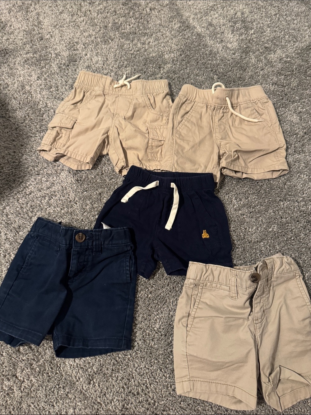 Kids Beige and Navy Shorts Pack